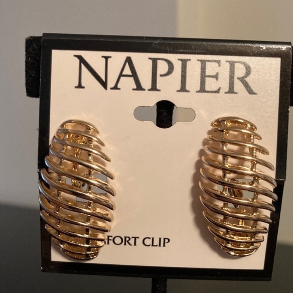 Napier Gold Spiral Clip-On Earrings